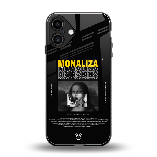 lollipop monaliza back phone cover | glass case for iphone 16 plus