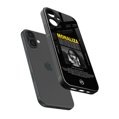 lollipop monaliza back phone cover | glass case for iphone 16 plus