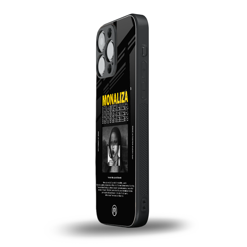 lollipop monaliza back phone cover | glass case for iphone 16 pro max