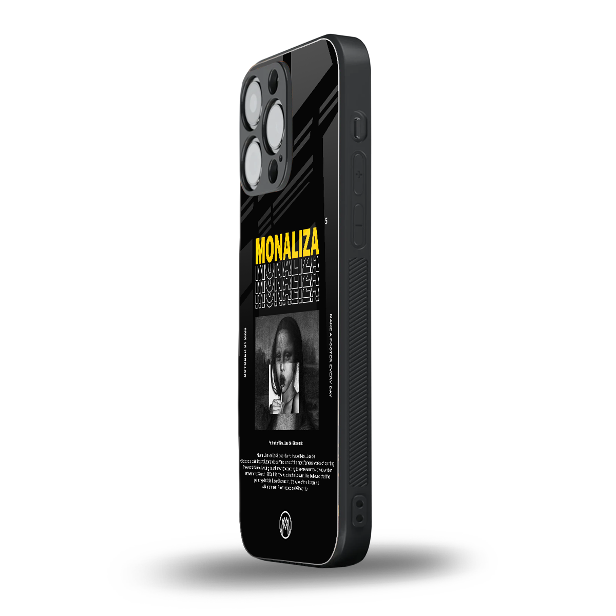 lollipop monaliza back phone cover | glass case for iphone 16 pro max