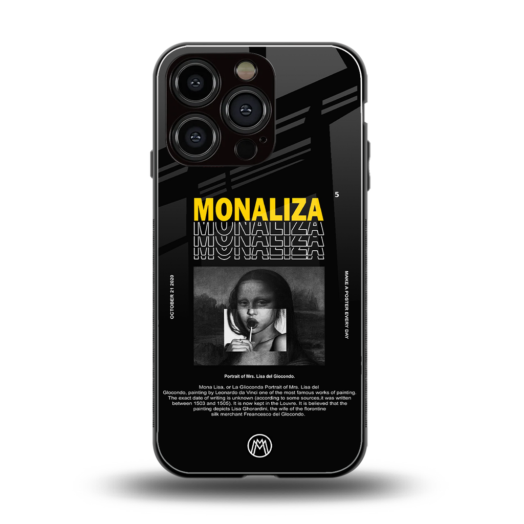 lollipop monaliza back phone cover | glass case for iphone 16 pro