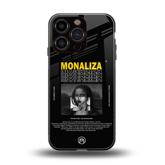 lollipop monaliza back phone cover | glass case for iphone 16 pro