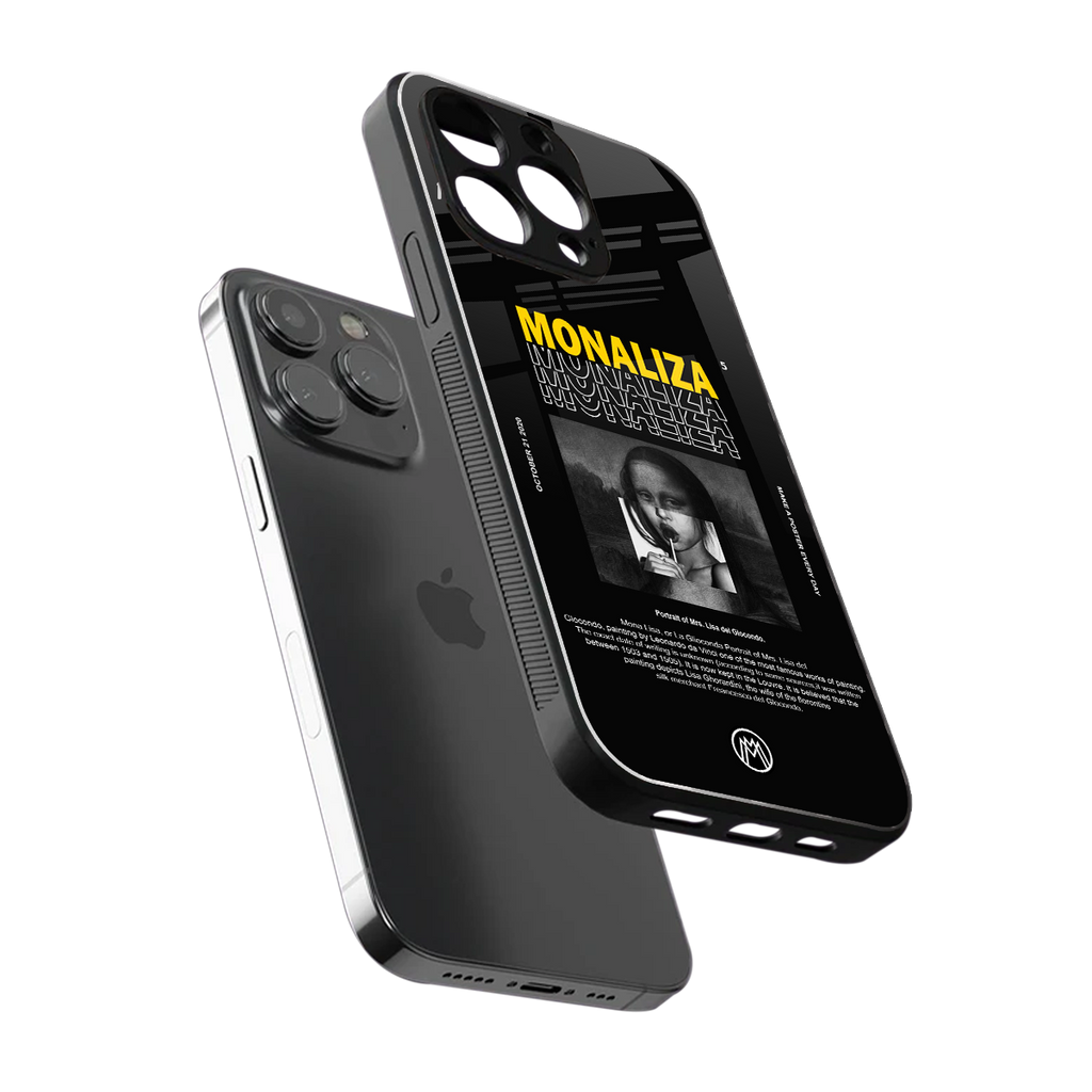 lollipop monaliza back phone cover | glass case for iphone 16 pro