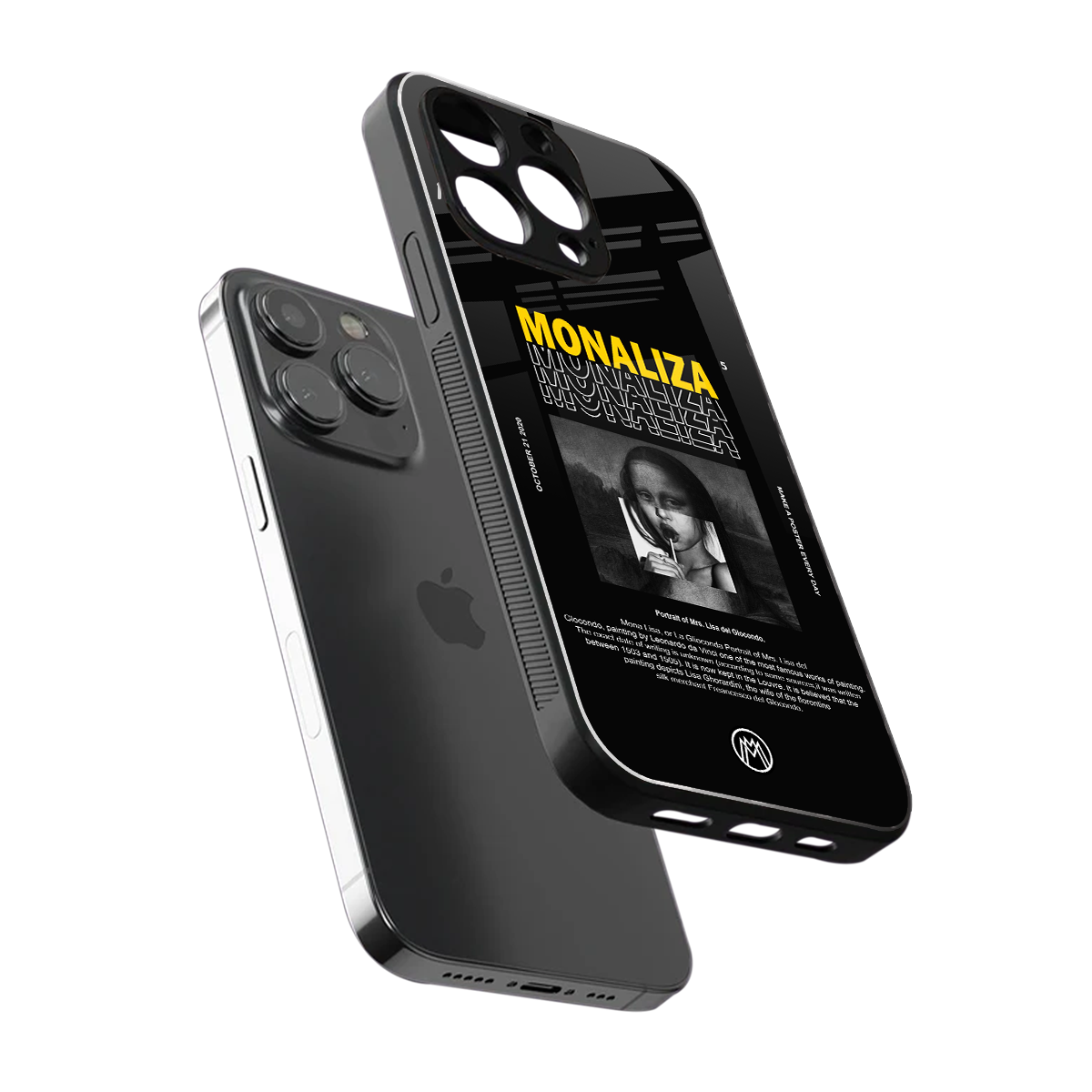 lollipop monaliza back phone cover | glass case for iphone 16 pro