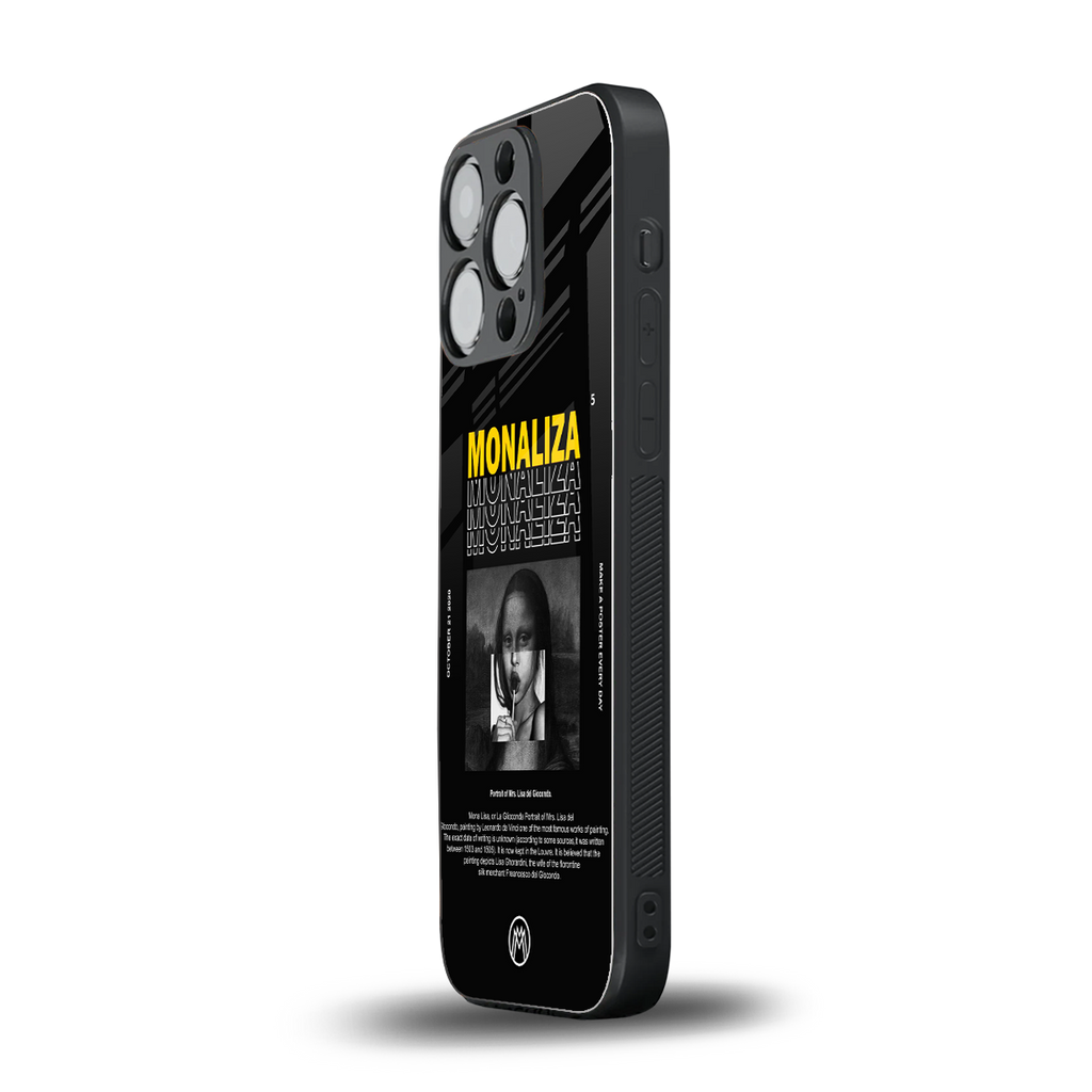 lollipop monaliza back phone cover | glass case for iphone 16 pro