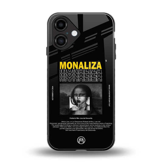 lollipop monaliza back phone cover | glass case for iphone 16