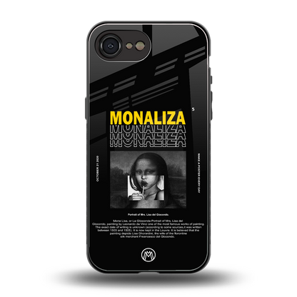 lollipop monaliza back phone cover | glass case for iphone 16e