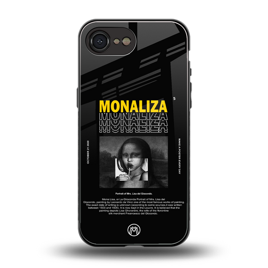 lollipop monaliza back phone cover | glass case for iphone 16e