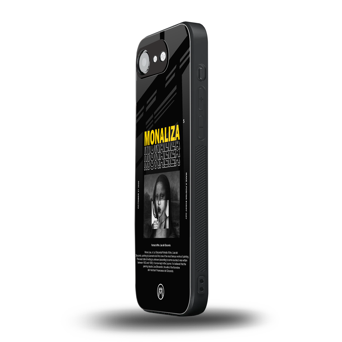 lollipop monaliza back phone cover | glass case for iphone 16e