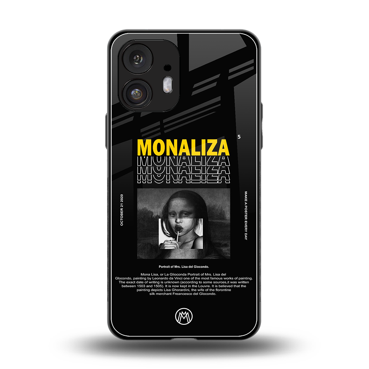 lollipop monaliza back phone cover | glass case for nothing phone 2