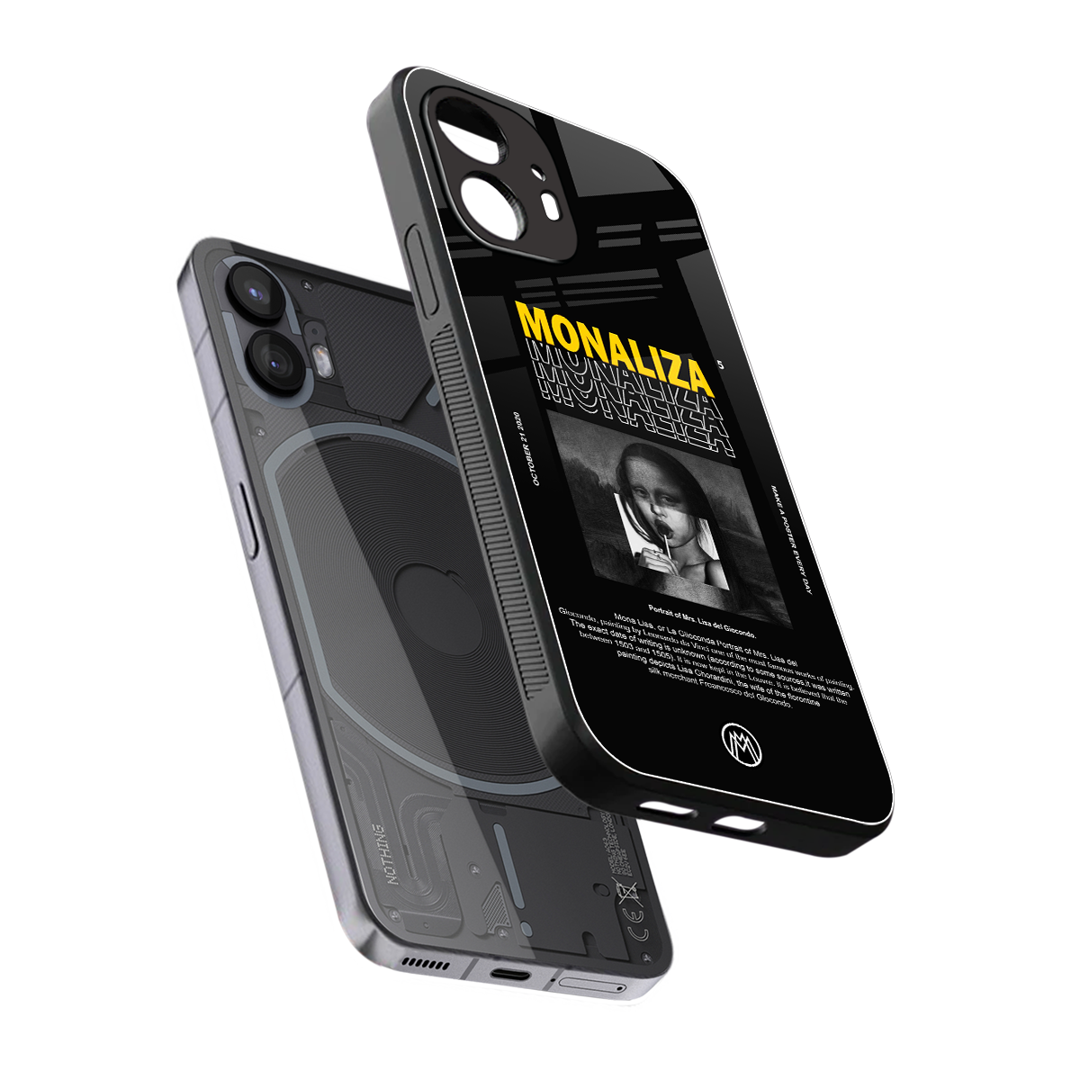 lollipop monaliza back phone cover | glass case for nothing phone 2