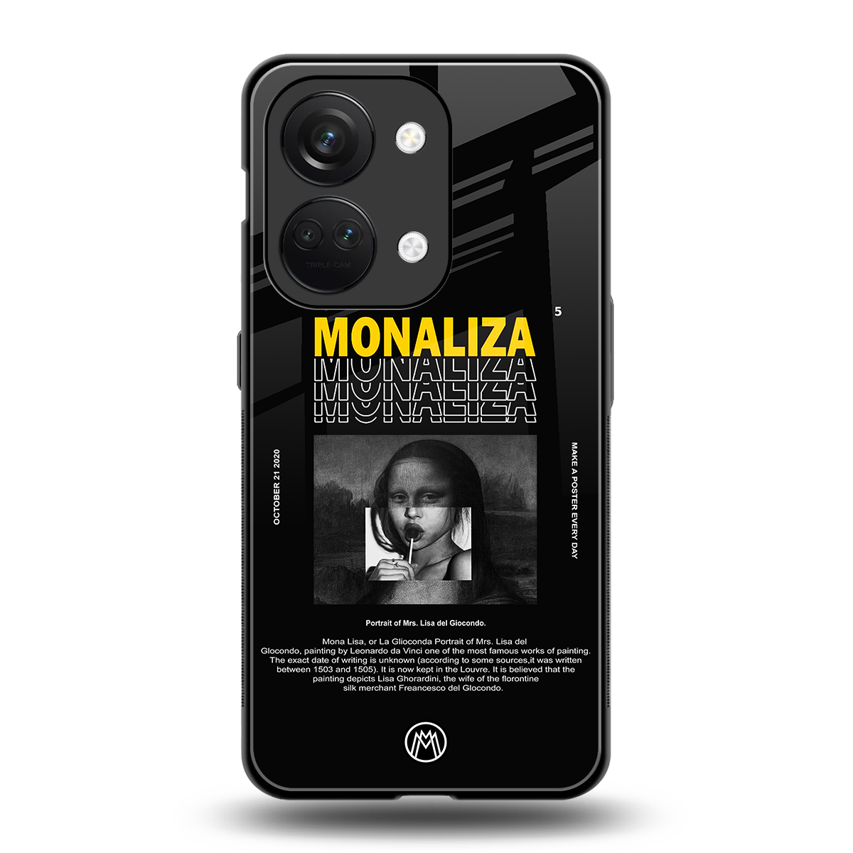 lollipop monaliza back phone cover | glass case for oneplus nord 3