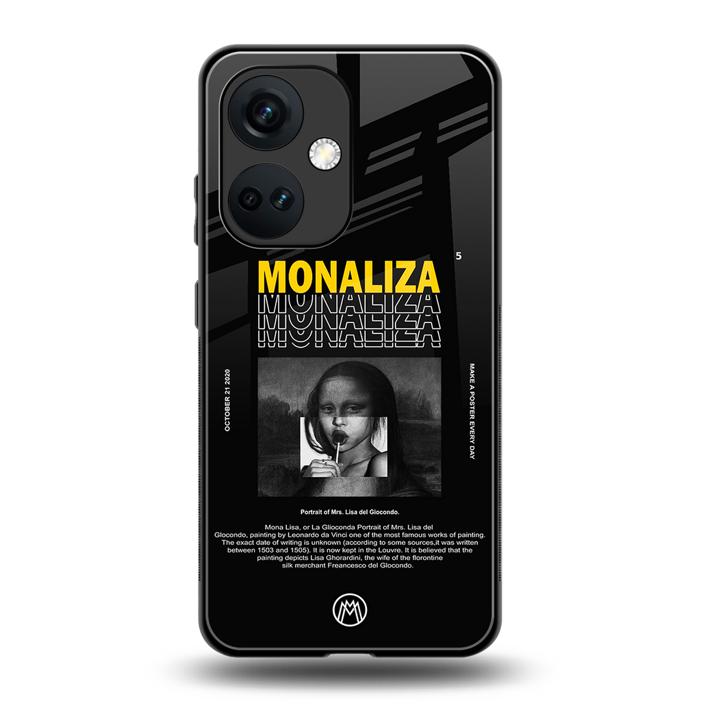 lollipop monaliza back phone cover | glass case for oneplus nord ce 3