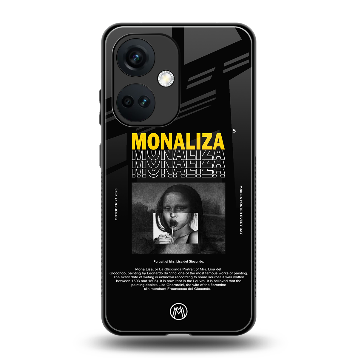 lollipop monaliza back phone cover | glass case for oneplus nord ce 3