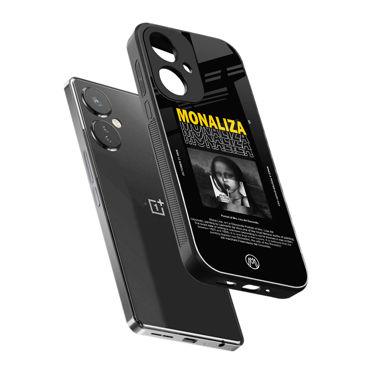 lollipop monaliza back phone cover | glass case for oneplus nord ce 3