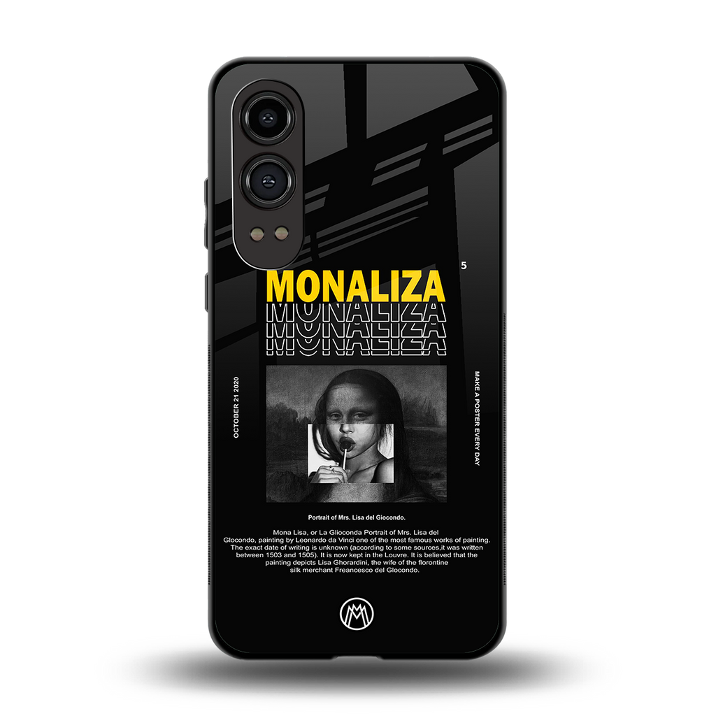 lollipop monaliza back phone cover | glass case for oneplus nord ce 4 lite