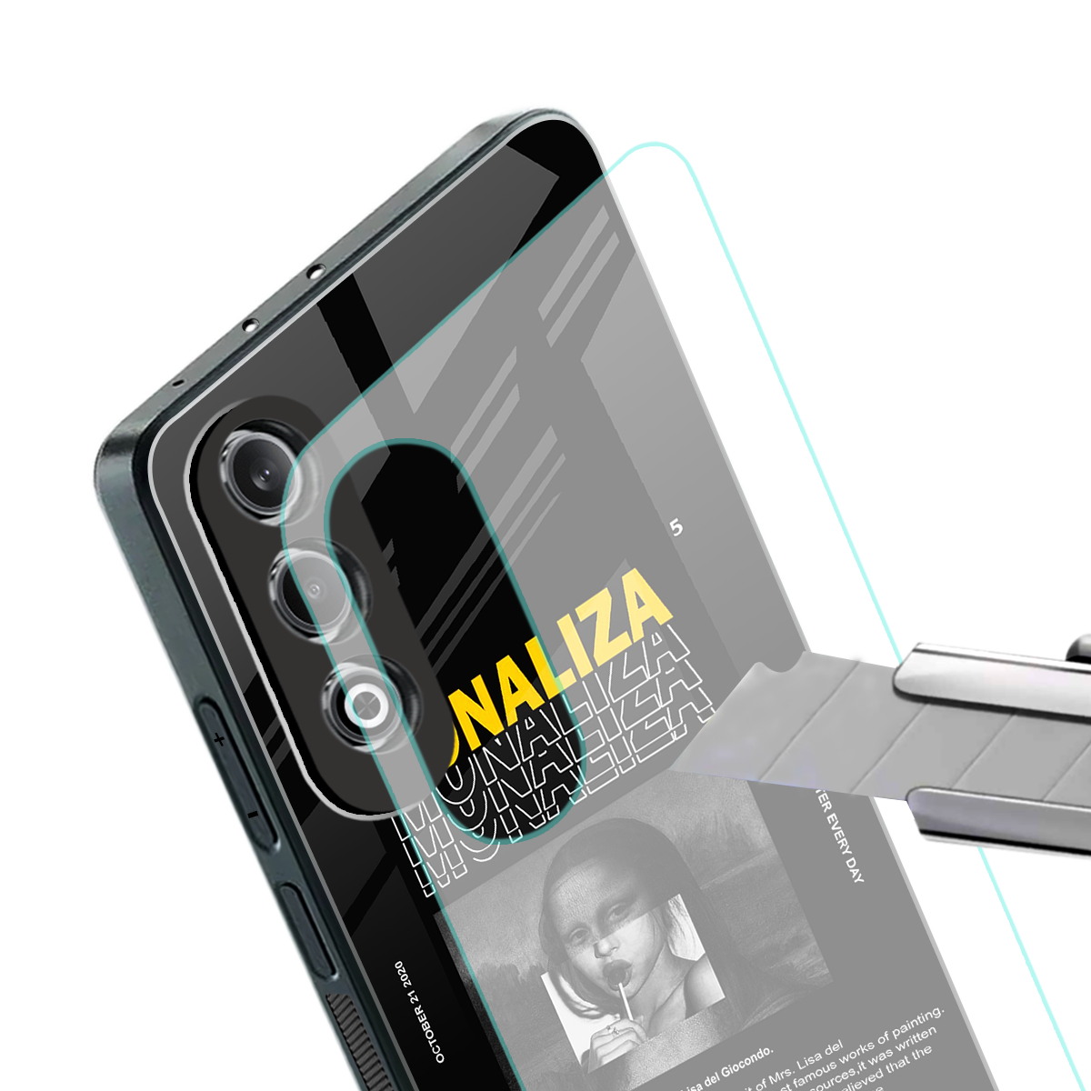 lollipop monaliza back phone cover | glass case for oneplus nord ce 4