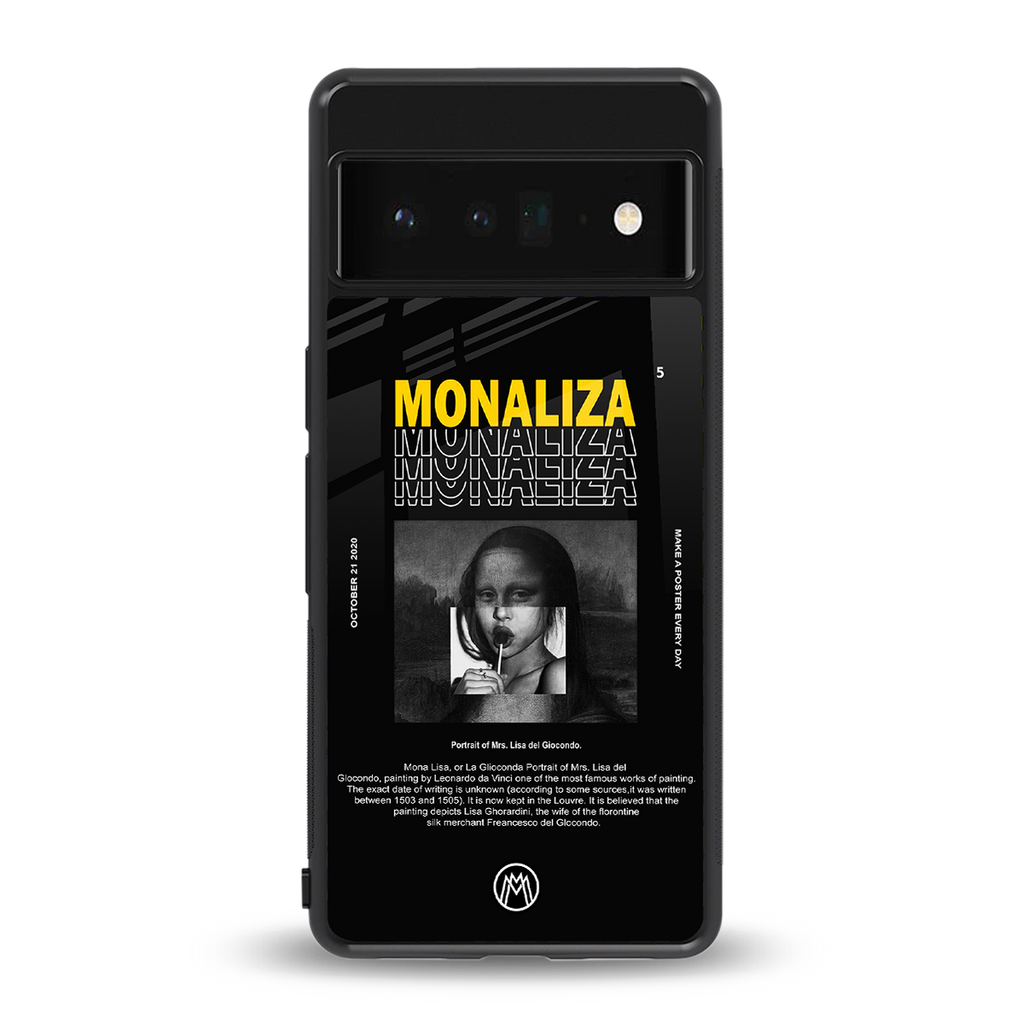 lollipop monaliza back phone cover | glass case for google pixel 6 pro