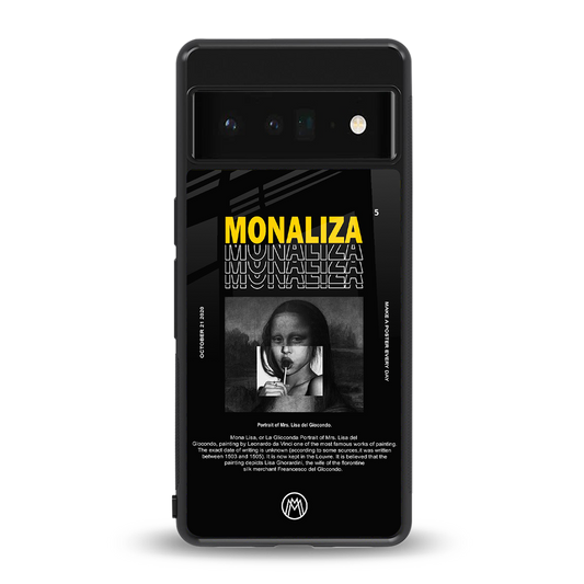 lollipop monaliza back phone cover | glass case for google pixel 6 pro