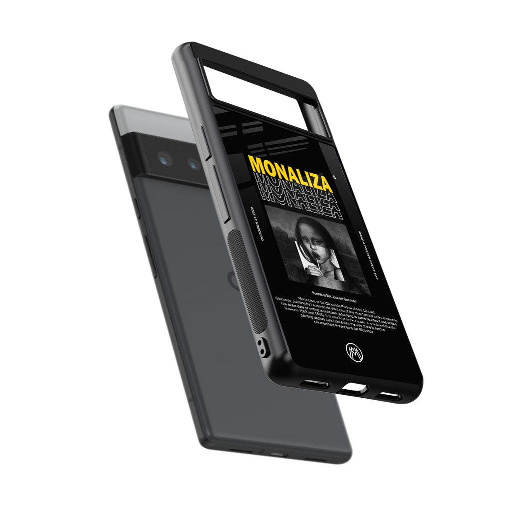lollipop monaliza back phone cover | glass case for google pixel 6 pro