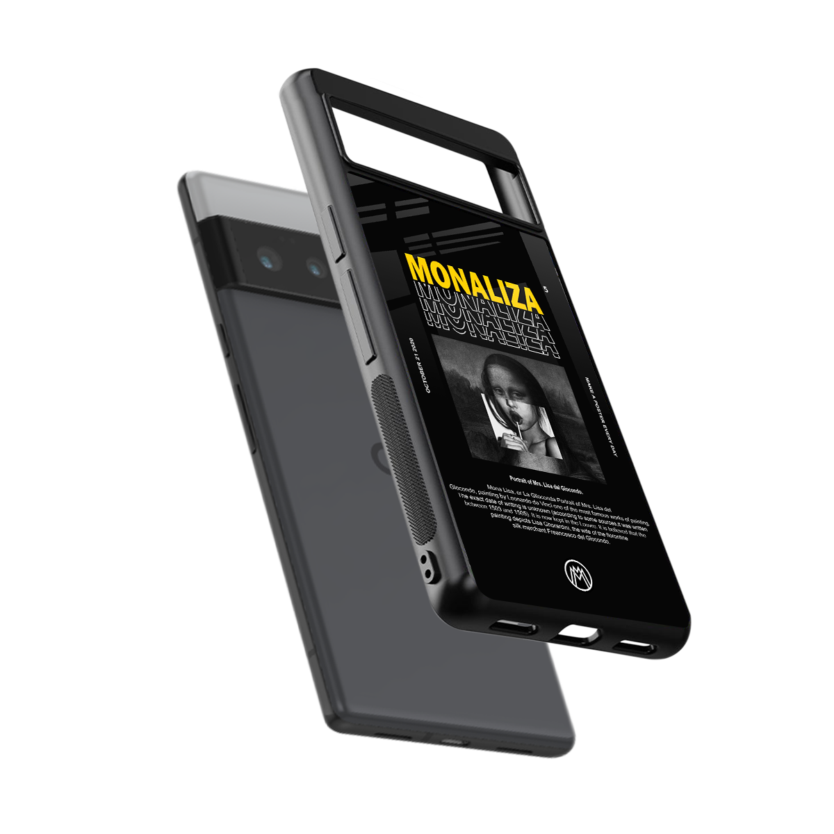 lollipop monaliza back phone cover | glass case for google pixel 6 pro