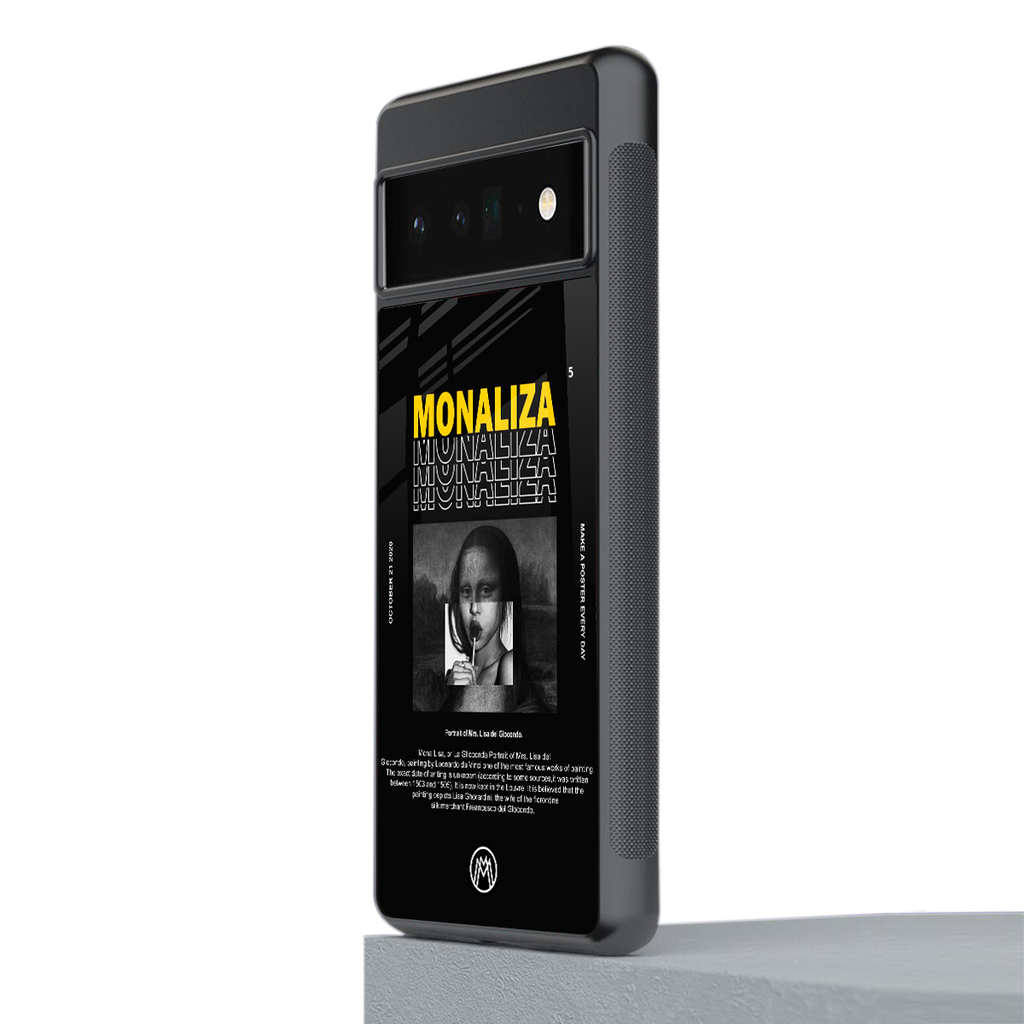lollipop monaliza back phone cover | glass case for google pixel 6 pro