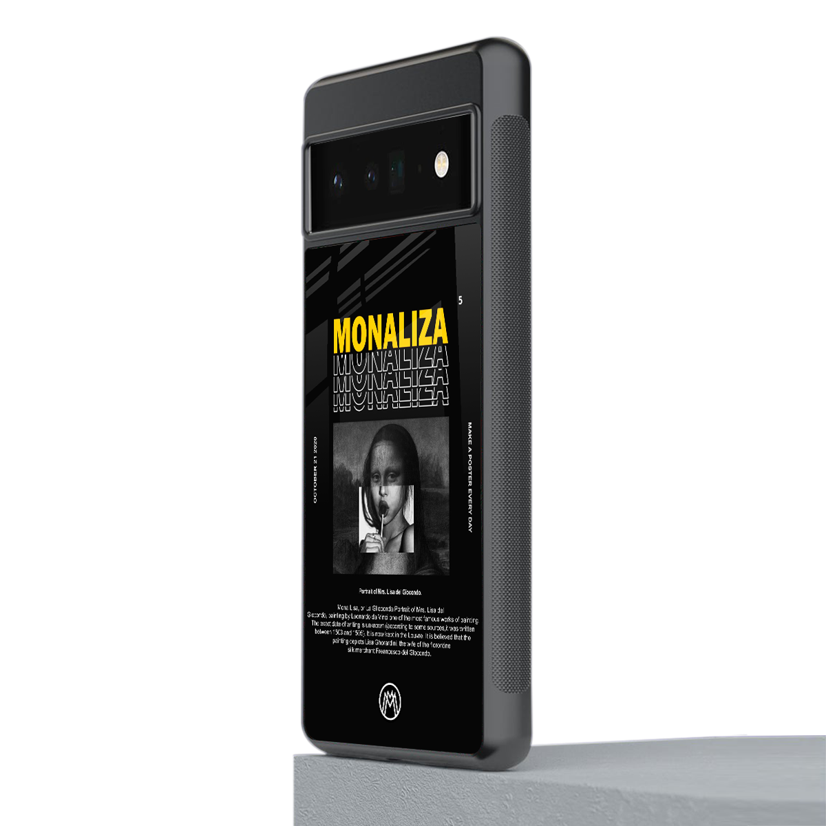 lollipop monaliza back phone cover | glass case for google pixel 6 pro
