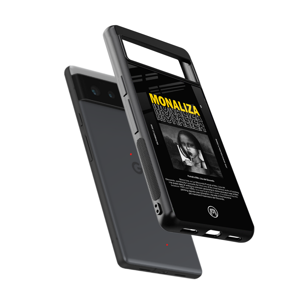 lollipop monaliza back phone cover | glass case for google pixel 6