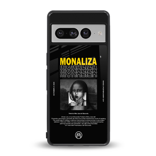 lollipop monaliza back phone cover | glass case for google pixel 7 pro