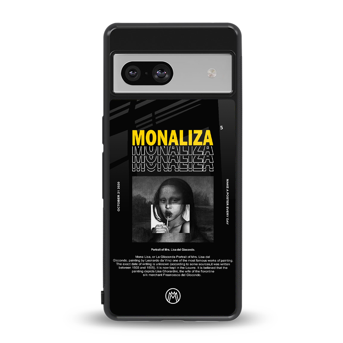 lollipop monaliza back phone cover | glass case for Google Pixel 7