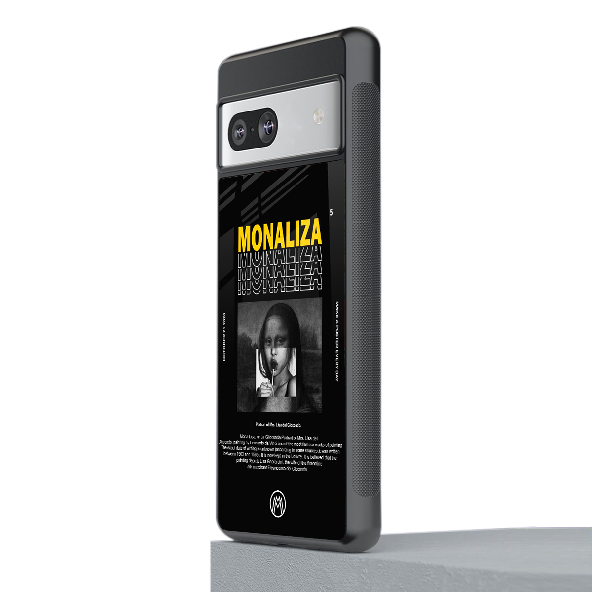 lollipop monaliza back phone cover | glass case for Google Pixel 7