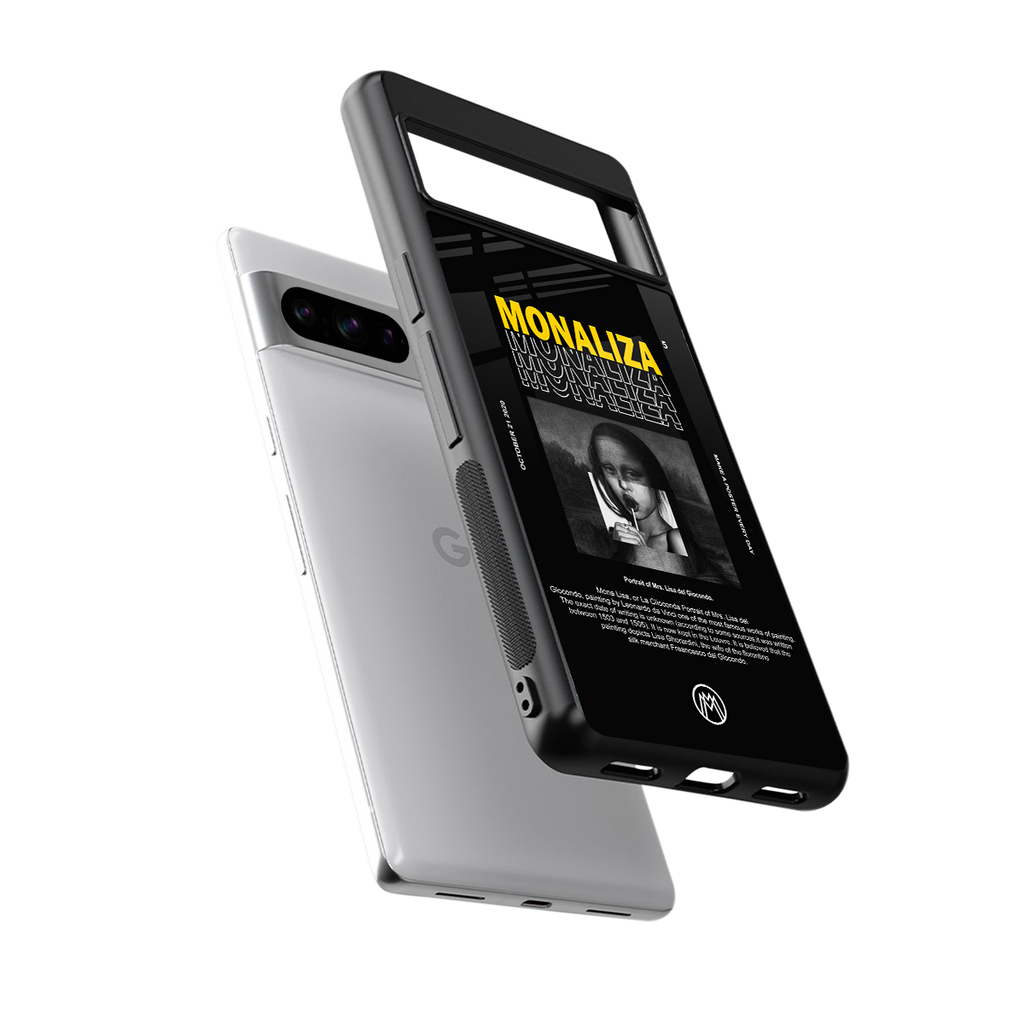 lollipop monaliza back phone cover | glass case for google pixel 8 pro