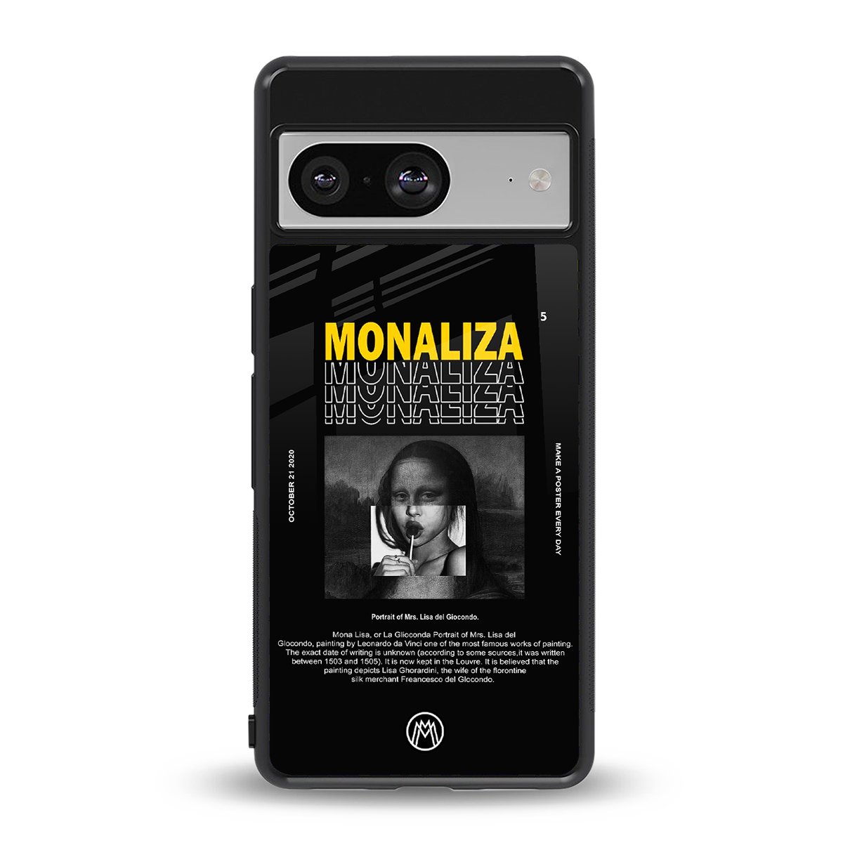 lollipop monaliza back phone cover | glass case for Google Pixel 8