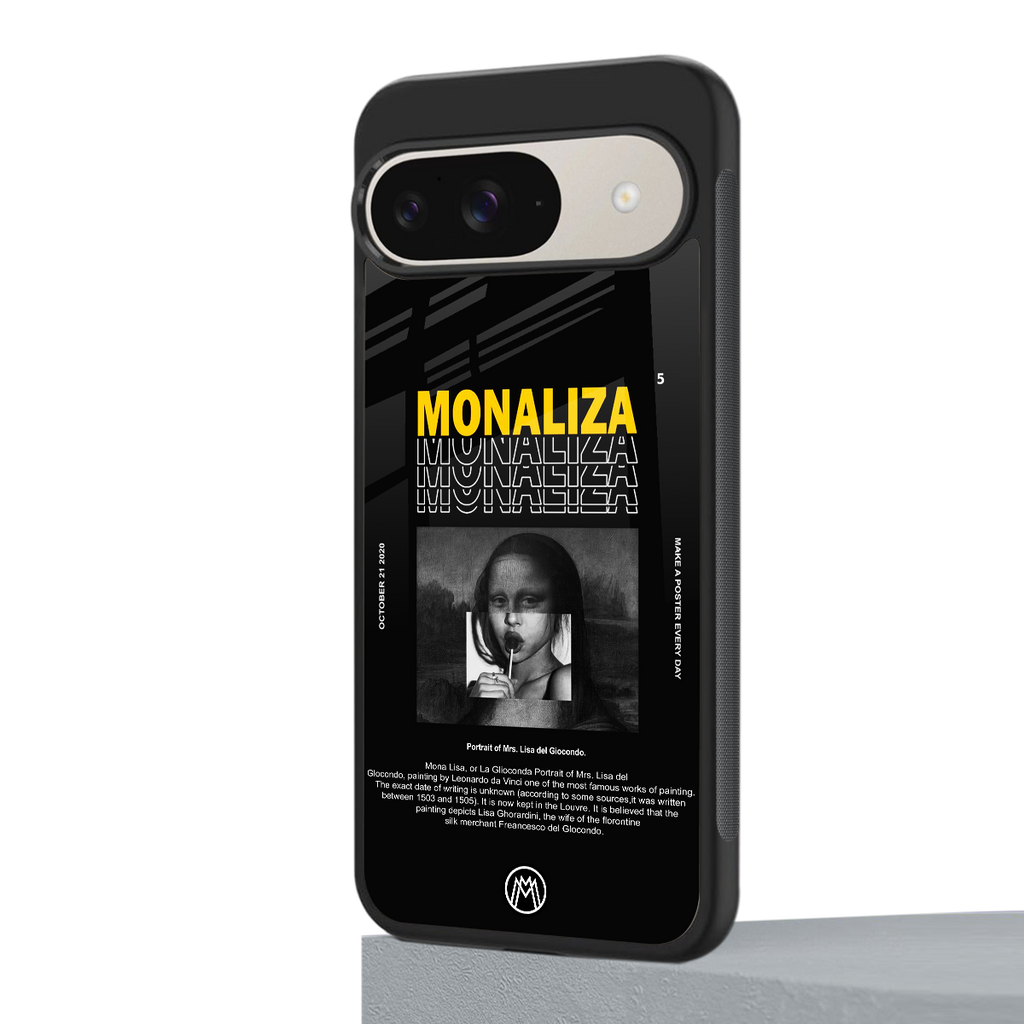 lollipop monaliza back phone cover | glass case for google pixel 9