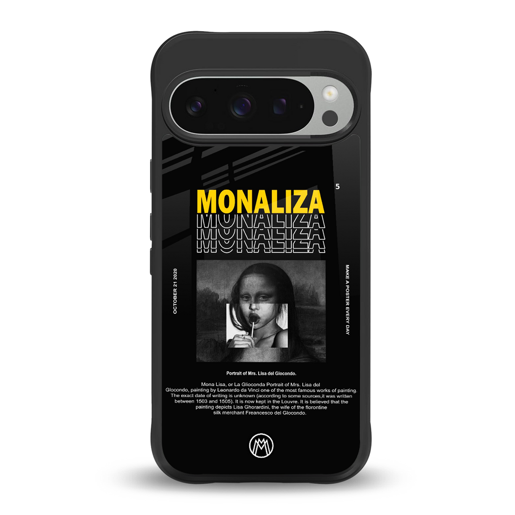 lollipop monaliza back phone cover | glass case for google pixel 9 pro
