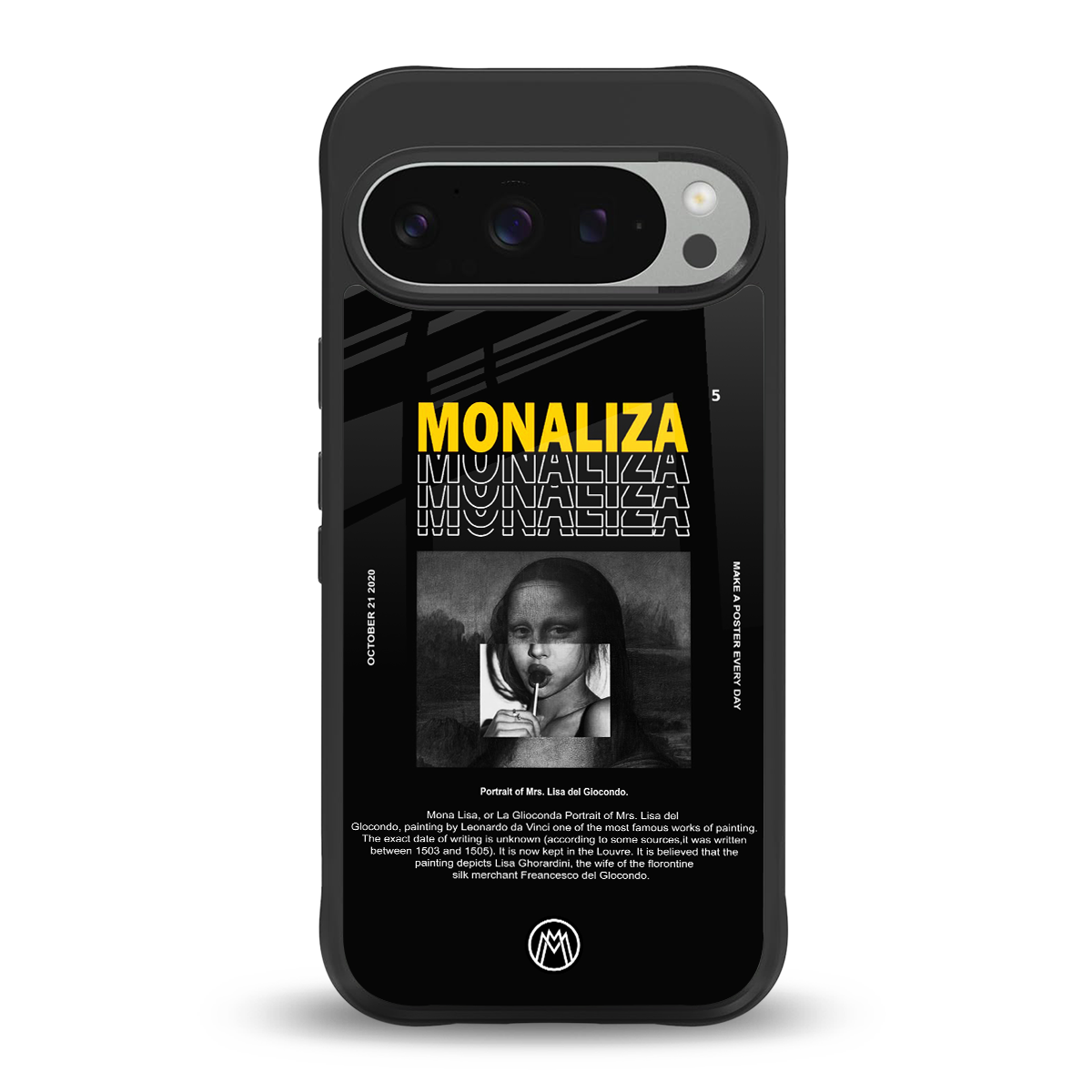 lollipop monaliza back phone cover | glass case for google pixel 9 pro xl