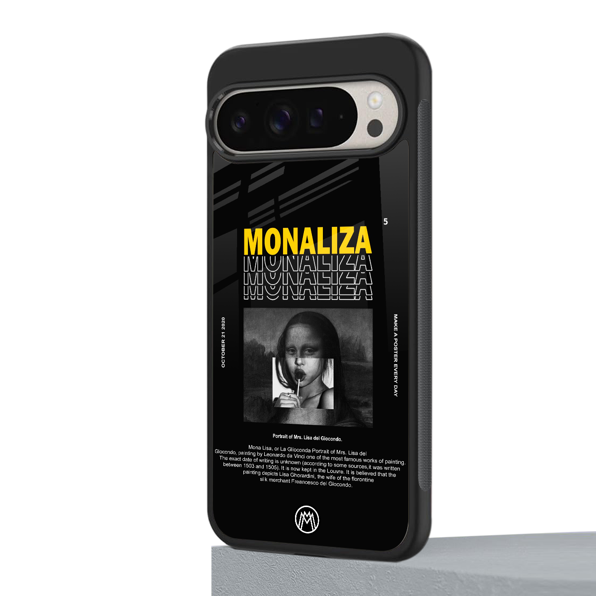 lollipop monaliza back phone cover | glass case for google pixel 9 pro xl