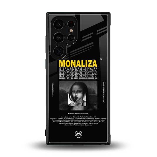 lollipop monaliza back phone cover | glass case for samsung galaxy s23 ultra