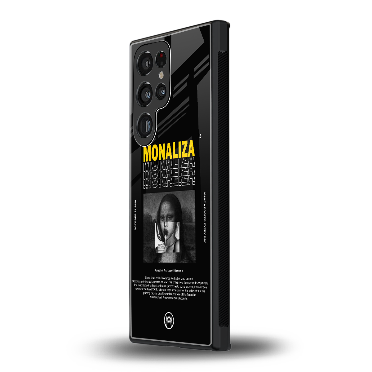 lollipop monaliza back phone cover | glass case for samsung galaxy s23 ultra