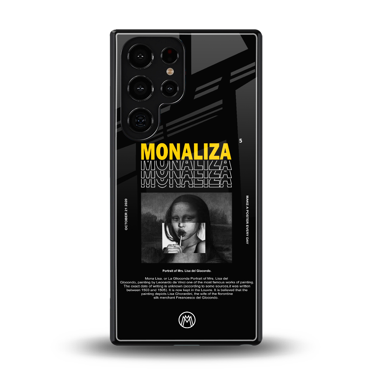 lollipop monaliza back phone cover | glass case for samsung galaxy s25 ultra