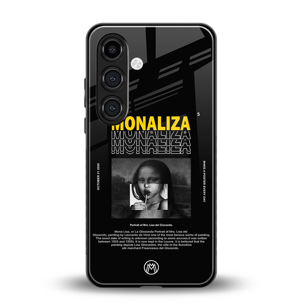 lollipop monaliza back phone cover | glass case for samsung galaxy s23 plus