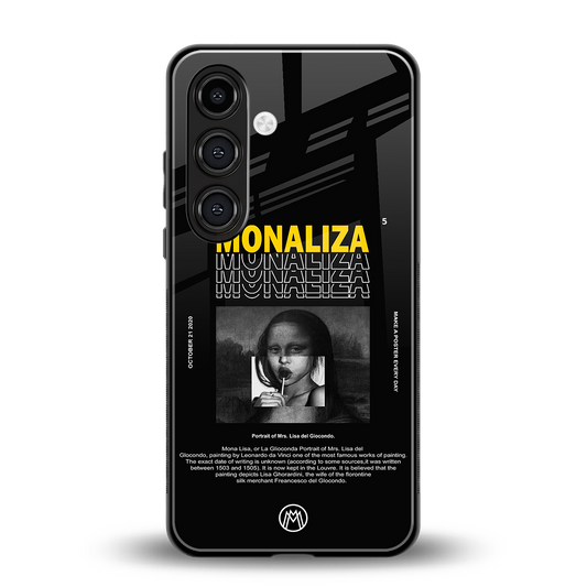 lollipop monaliza back phone cover | glass case for samsung galaxy s23 plus