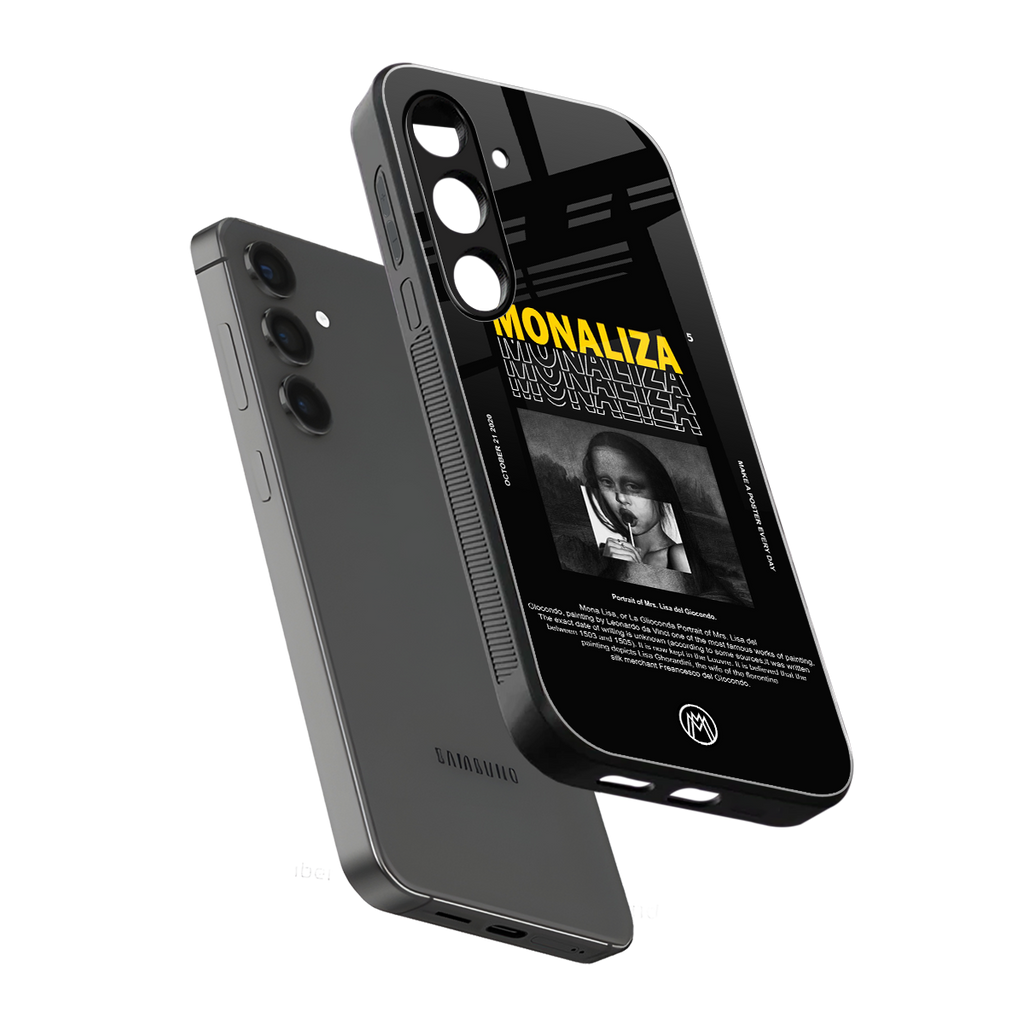 lollipop monaliza back phone cover | glass case for samsung galaxy s24 fe