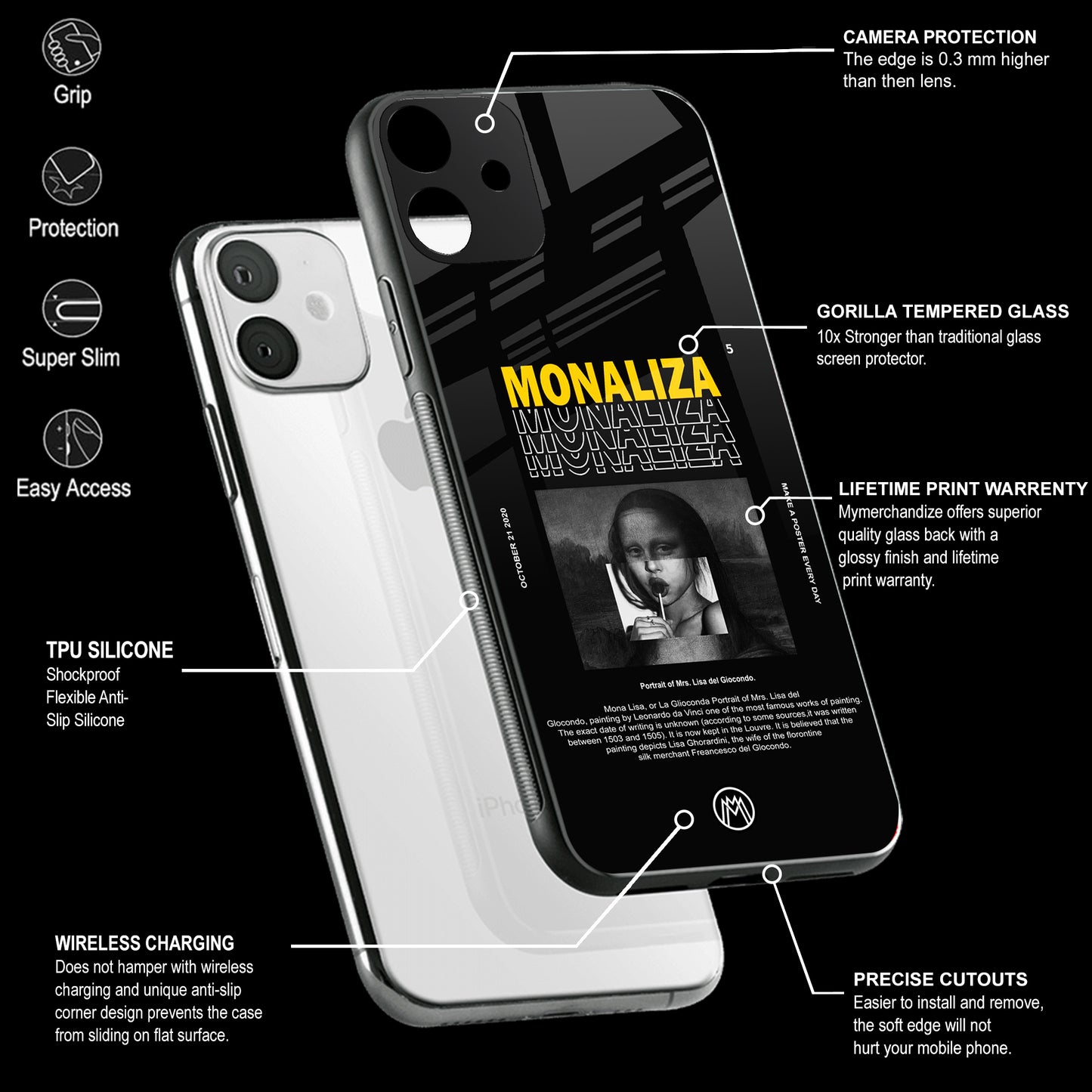 Lollipop MonaLiza Phone Cover | Glass Case