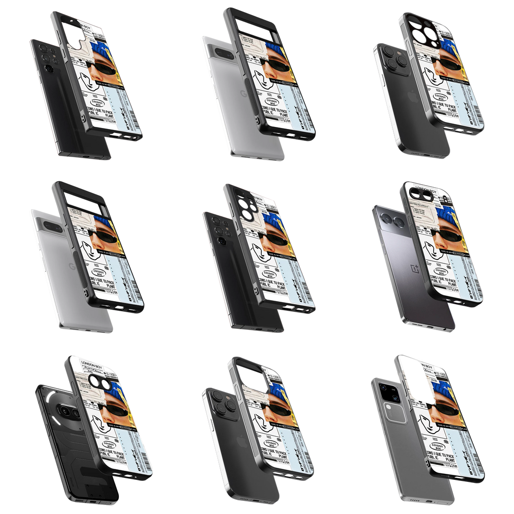 Durable Glass Back Mobile Case for iPhone, Samsung, OnePlus, Google Pixel, Redmi, Vivo, Oppo