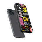 lonely hearts club black back phone cover | glass case for iphone 13 mini