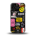 lonely hearts club black back phone cover | glass case for iphone 13 pro