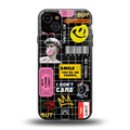 lonely hearts club black back phone cover | glass case for iphone 14 plus