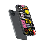 lonely hearts club black back phone cover | glass case for iphone 15 plus