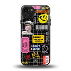 lonely hearts club black back phone cover | glass case for iphone 15